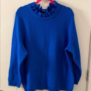 Talbots Plus Petite Ruffle Neck Sweater NWT